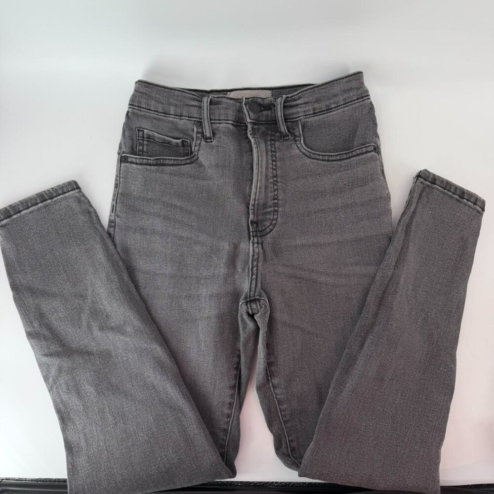 Everlane Womens Denim Sz 26R Gray High Rise Straight Jeans Inseam 26in Stretch